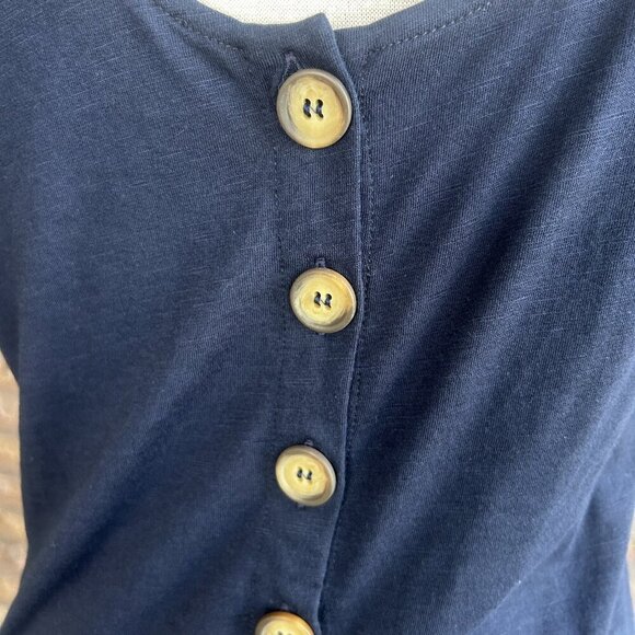 White Label The White Company Navy Blue Back Button Maxi Dress Size 4 - Picture 4 of 8